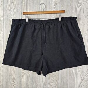 Nasty Gal Collection Lounge Shorts Women's 20 Black Drawstring Active Casual